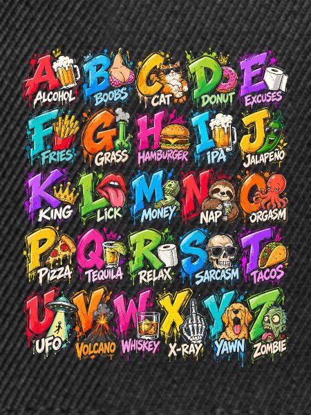 Graffiti Alphabet Farbexplosion