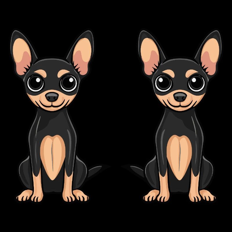 Pinscher Hund Comic