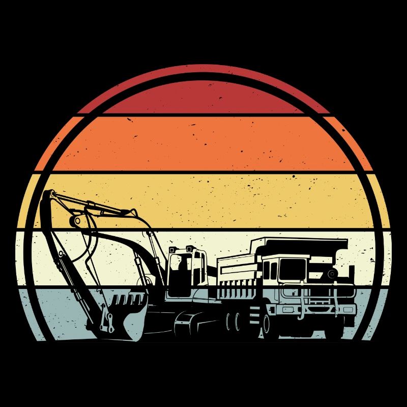 Excavator construction site