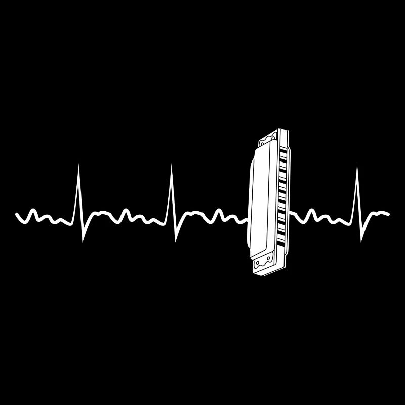 Harmonica Heartbeat Harmonica Gift Mus