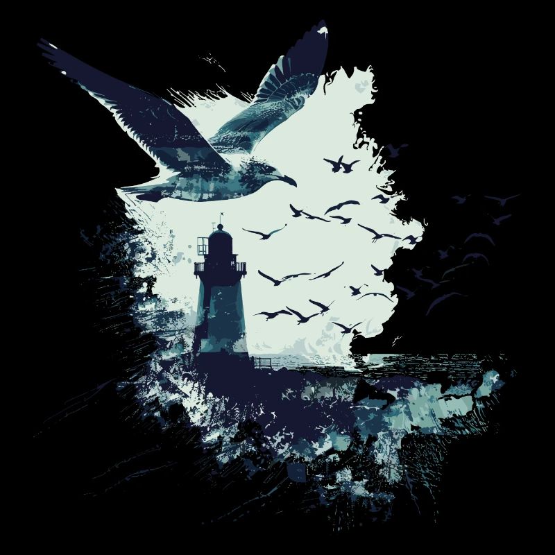 Möwe Seevogel Leuchtturm