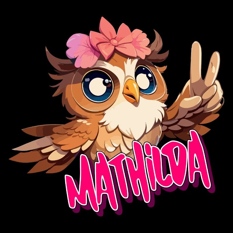 MATHILDA - Schöner Mädchen Name mit süßer EULE