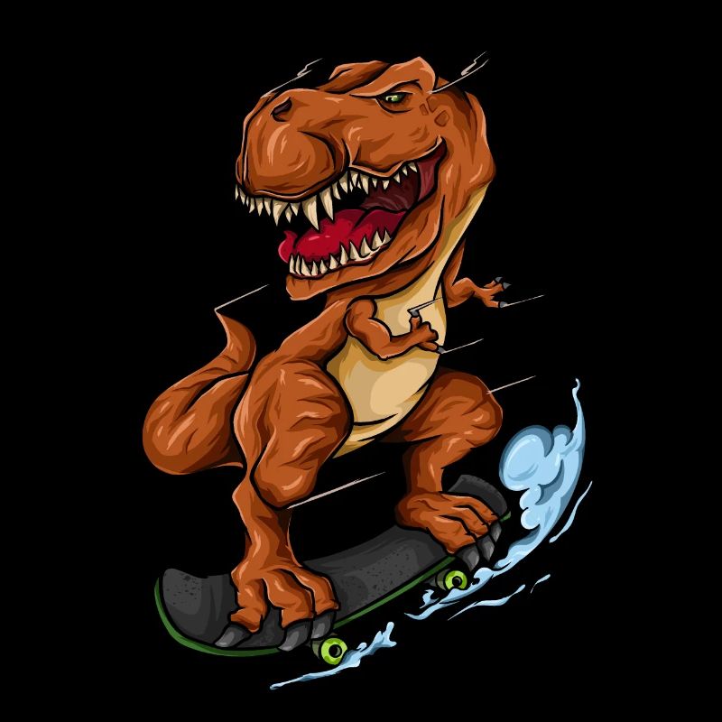 Planche à roulettes T Rex - Trex Dinosaur Skateboarder