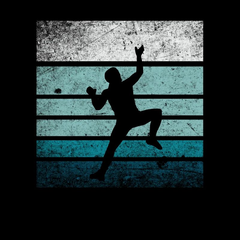 Klettern Retro Silhouette