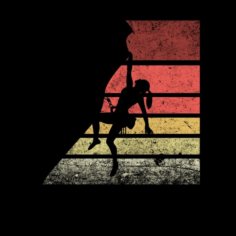 Klettern Retro Silhouette
