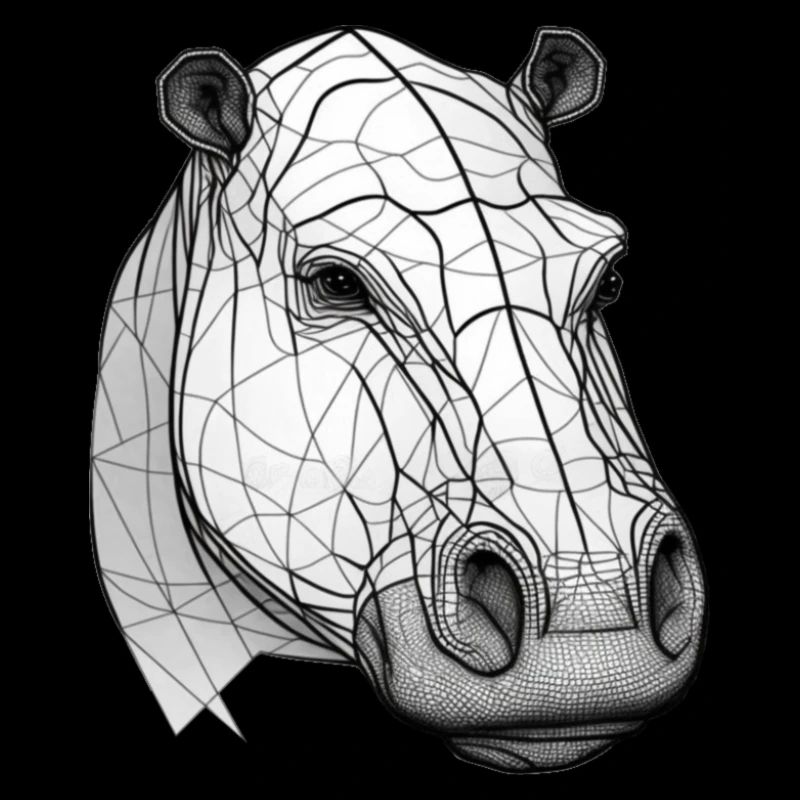 Nilpferd simples Design