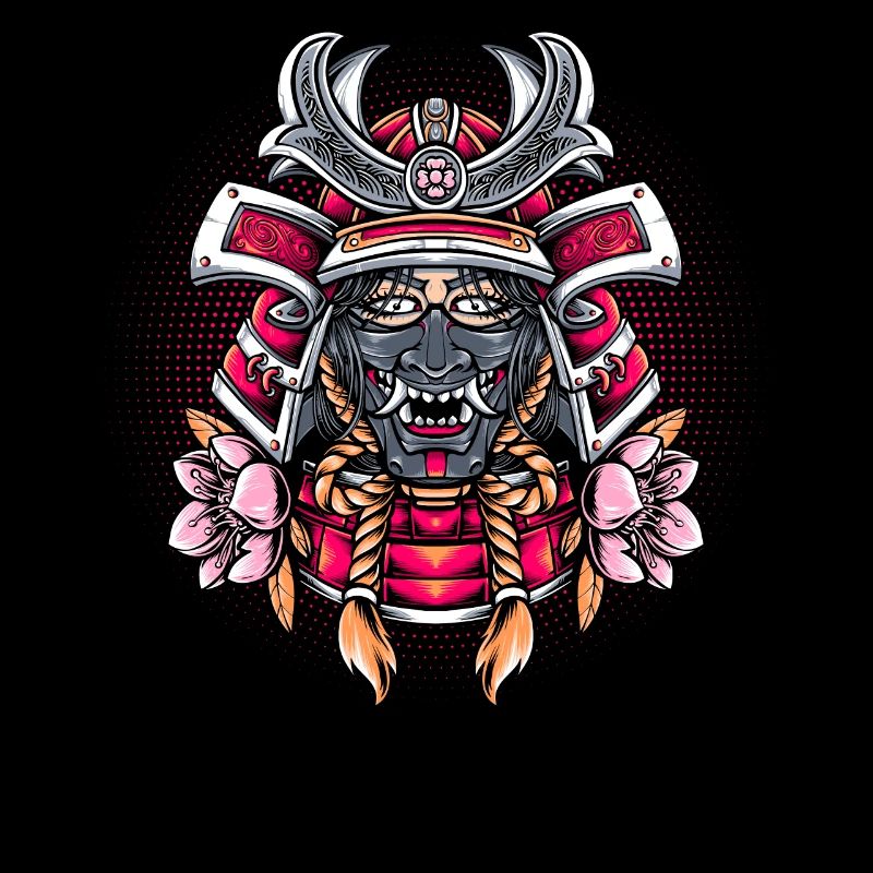 Samurai-Mädchen-Kriegerin