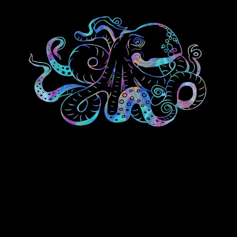 Octopus psychédélique Trippy Géant Kraken Mer