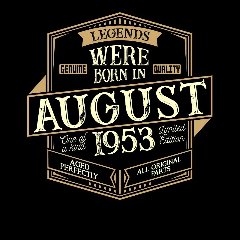 August 1953 Geburtstag Mann