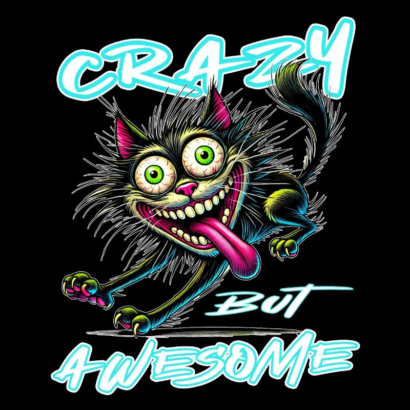Crazy but Awesome Katze Comic Stil