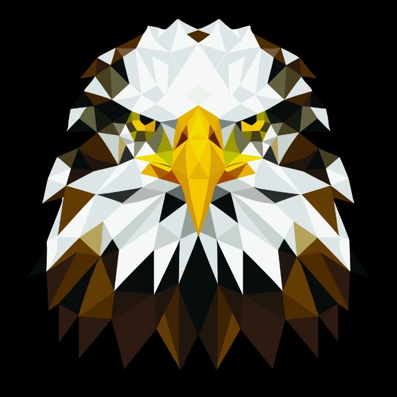 Aigle géométrique abstrait - Design de couleur