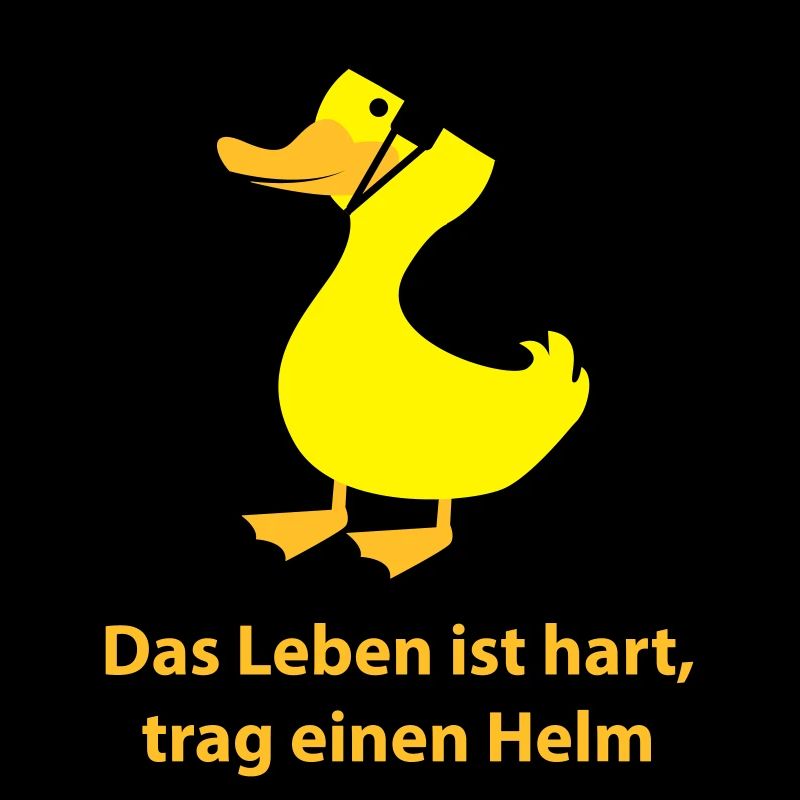 Ente mit Helm