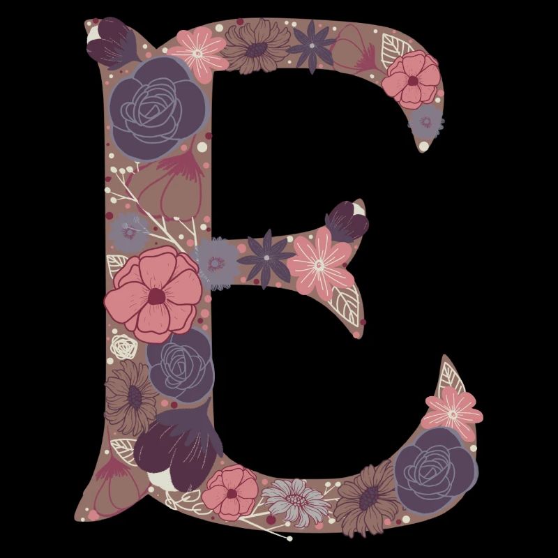 Lettre de fleur E