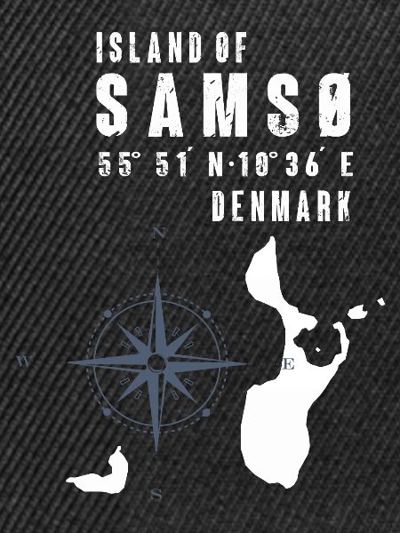 Samsø Samsoe Inselumriss Kompass