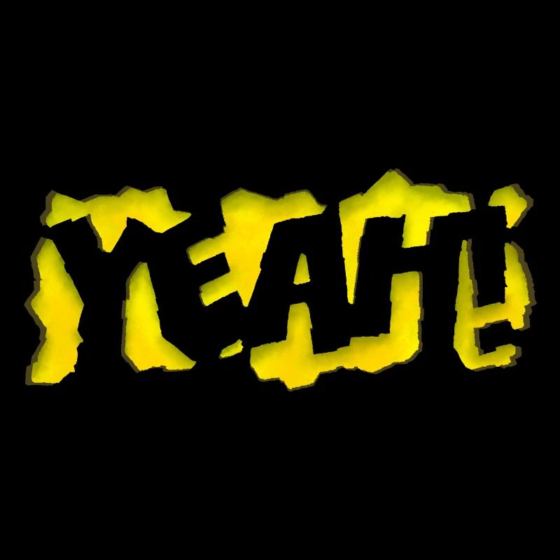 Graffiti jaune 'Ouais !'