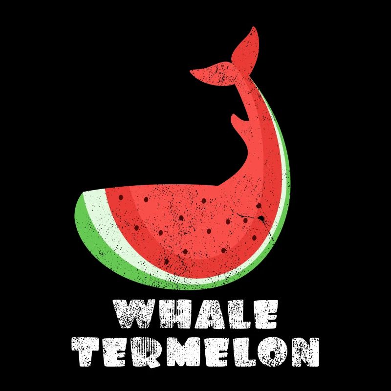 Idée de cadeau d'art abstrait de baleine de pastèque