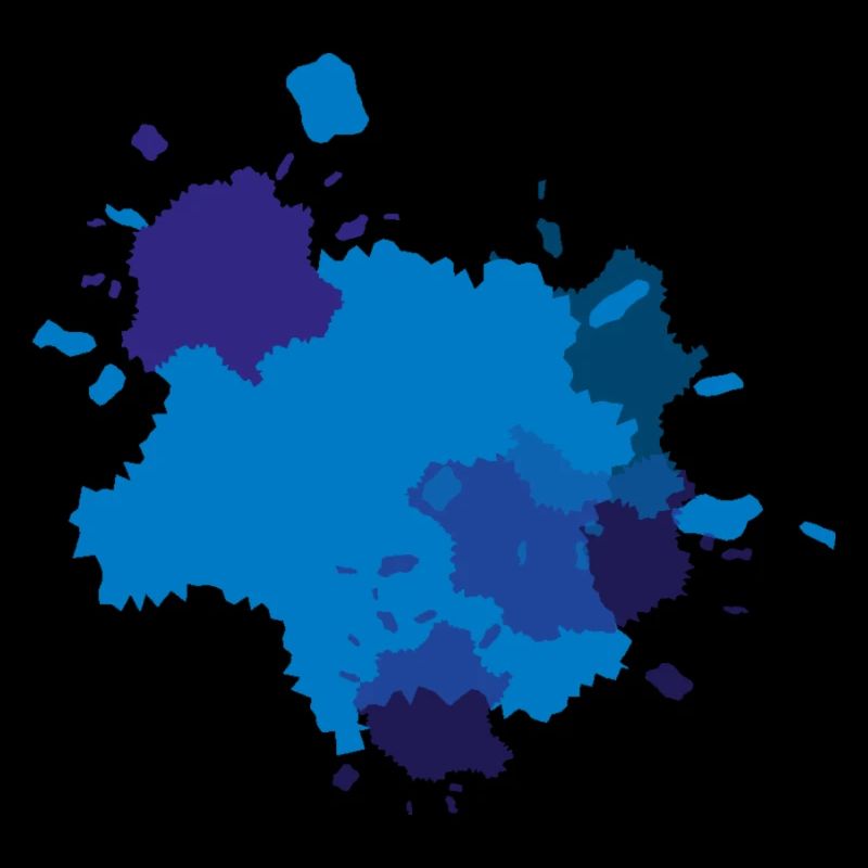 Farbklecks Blau