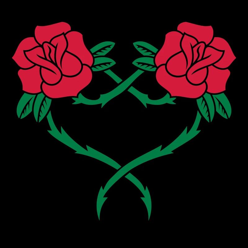 Rose Blumen-Herz-2 3c