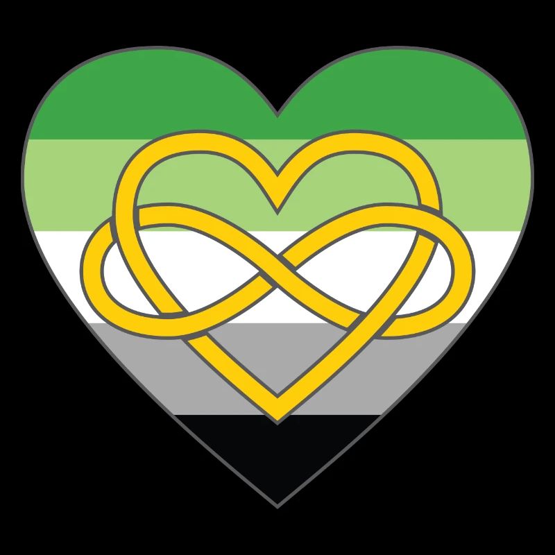 Polyamory Infinity Heart Aromantic Pride