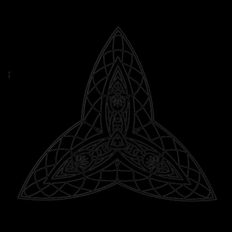 Mandala Triskele Net Line