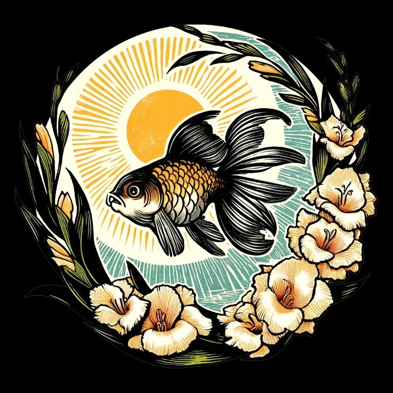 Ausgefallener Oranda-Goldfisch