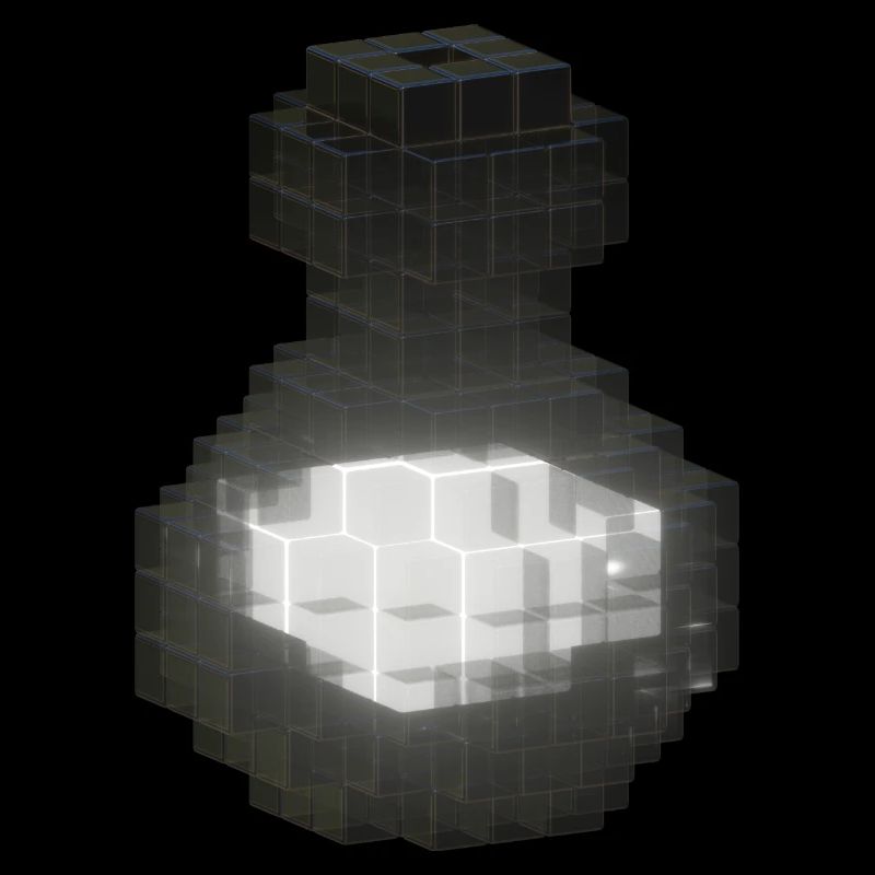 Black Gothic Crystal Bottle - Magic White Potion