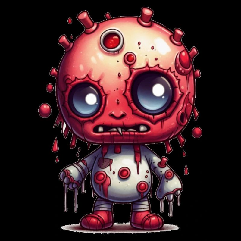 rotes süßes Monster