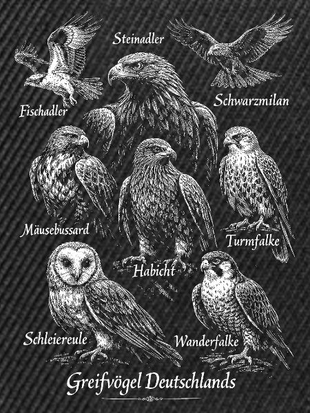 Greifvögel Deutschlands Vogeldesign