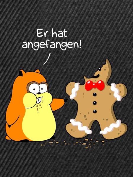 Hamster vs. Lebkuchenmann (whiteline)