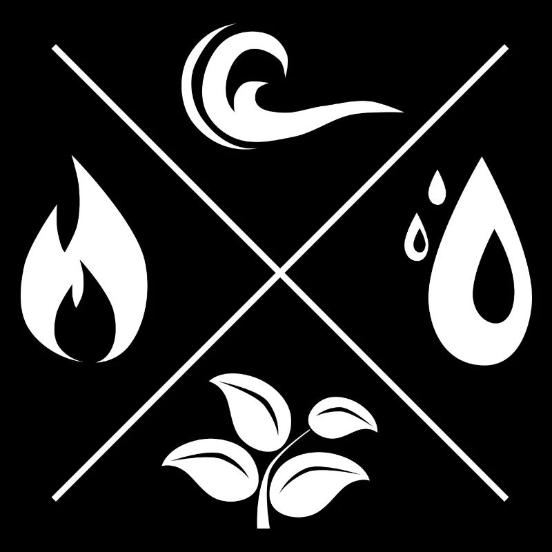 Les 4 éléments - feu, eau, terre, air