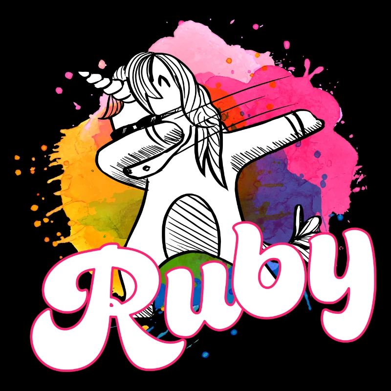 RUBY - Schöner Name mit dabbing Einhorn