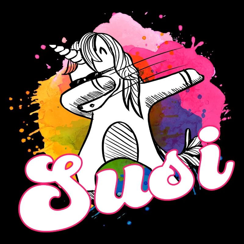 SUSI - Schöner Name mit dabbing Einhorn