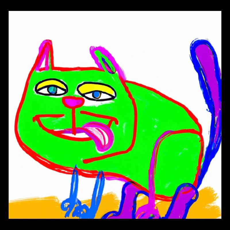 "Comic cat" Dör × DALL· E