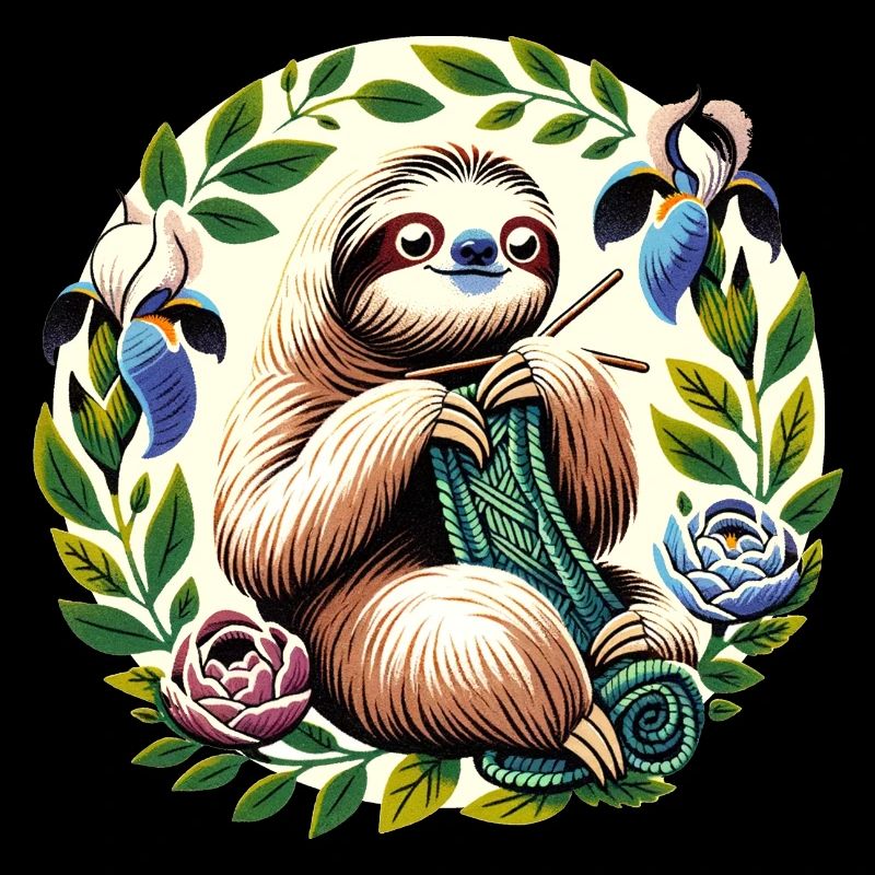 Knitting Sloth