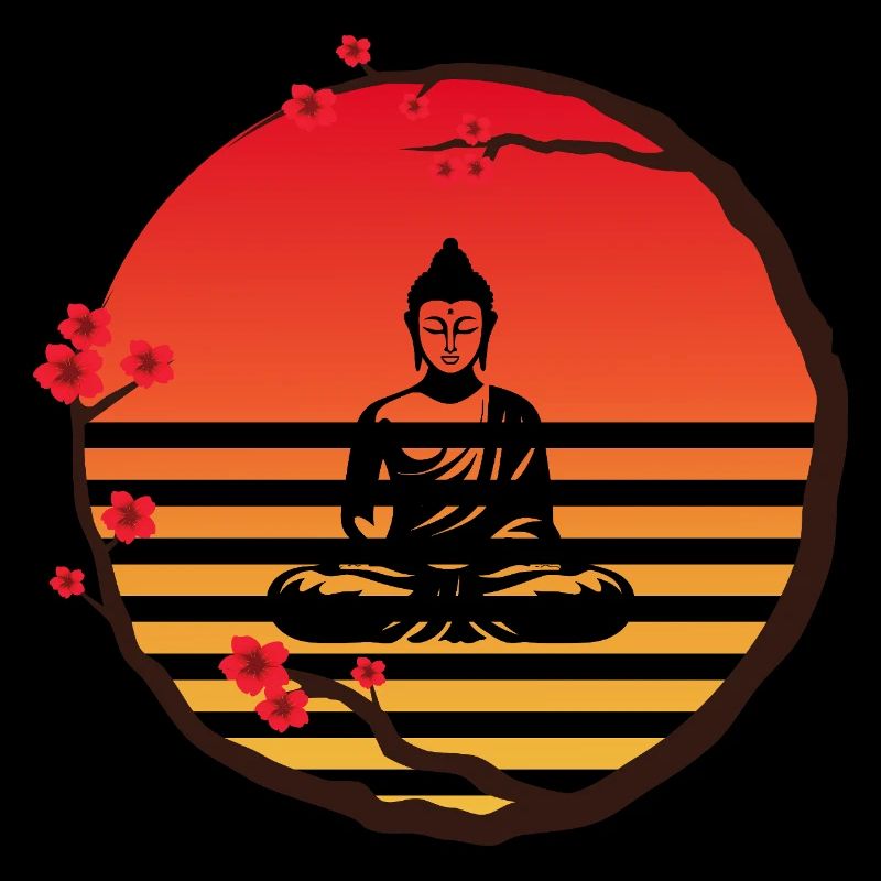 Buddha sunset
