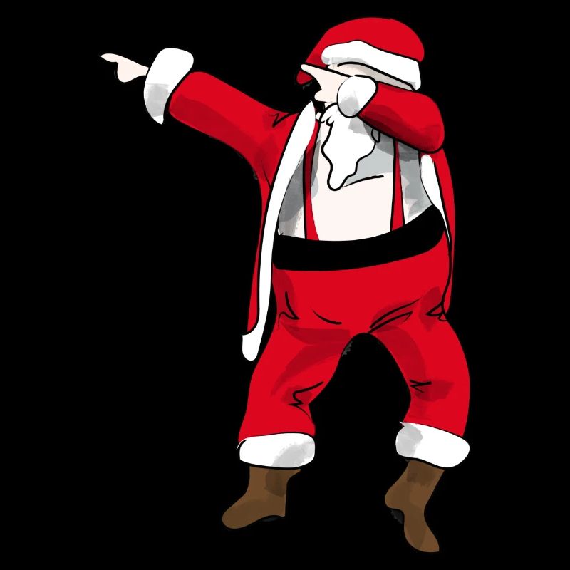 Weihnachten tupft den Weihnachtsmann