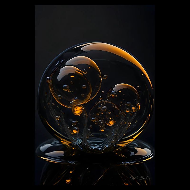 Bubbles in a bubble orange 2