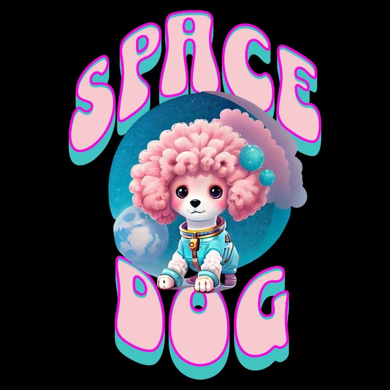Poodle astronaut spacedog