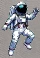 Schwebender Weltraum-Astronaut