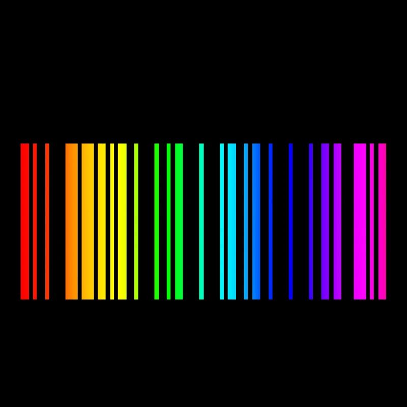 Rainbow barcode colorful gift idea