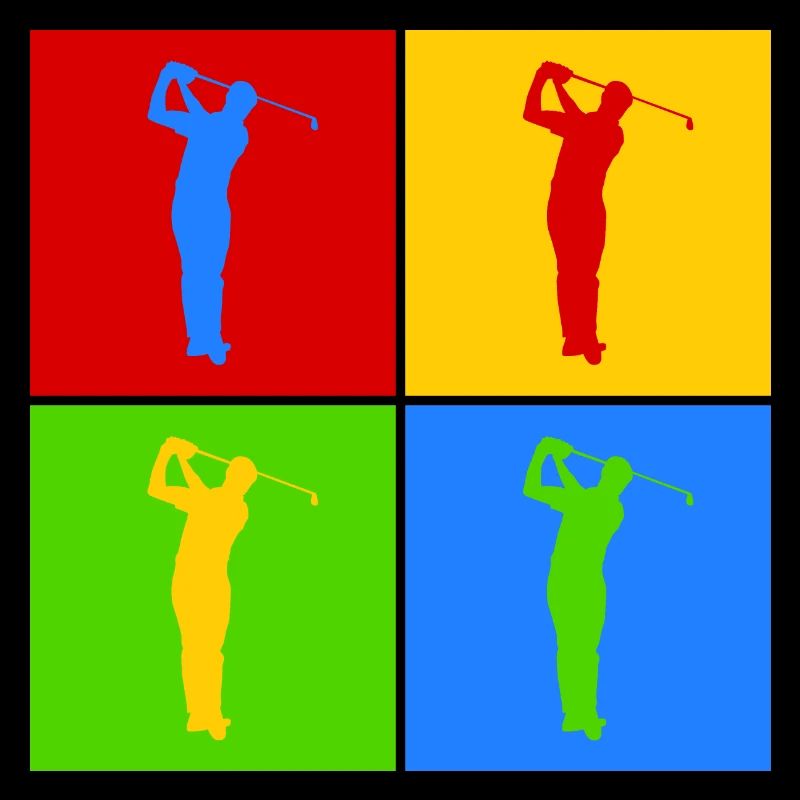 Golf Golfer Golfer Pop Art