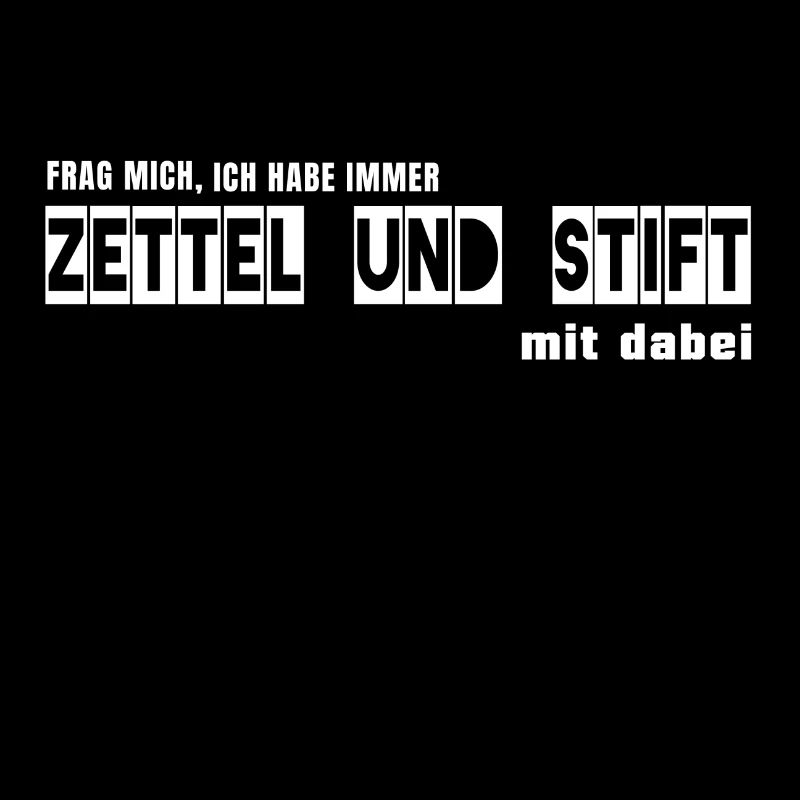 Zettel und Stift