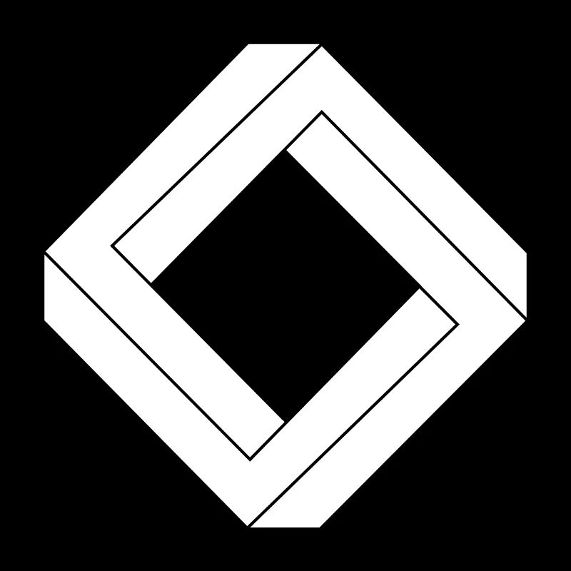carré impossible blanc design
