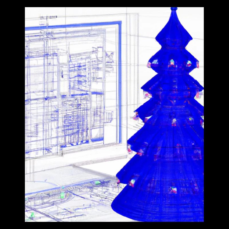 Christmas Christmas Tree Schematic Blueprint