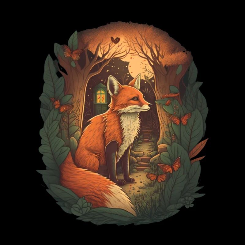 Red fox in a forest
