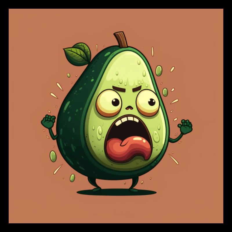 Weird Angry Avocado - Cutefruitz