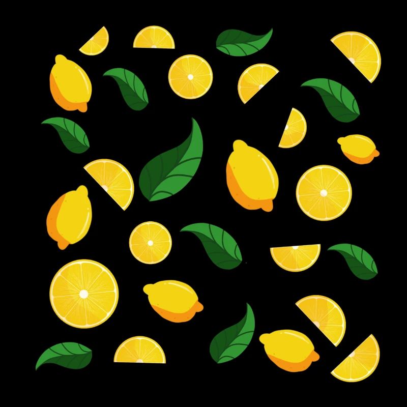 Lemons and Leaves Pattern