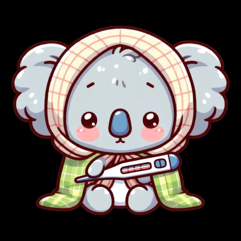 A cute sick koala bear