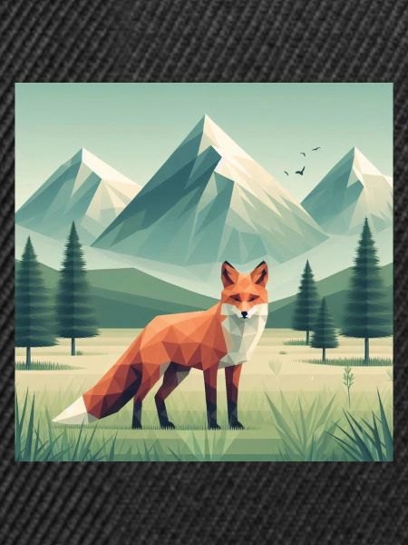 Fuchs mit Bergen