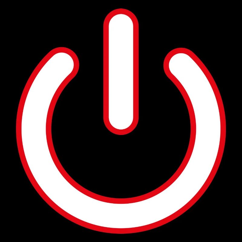 roter Powerbutton